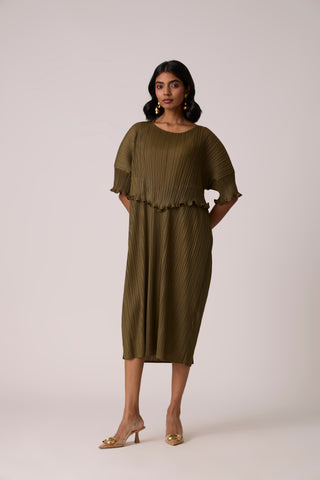 Lisette Dress - Olive Green