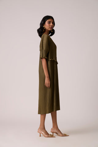 Lisette Dress - Olive Green