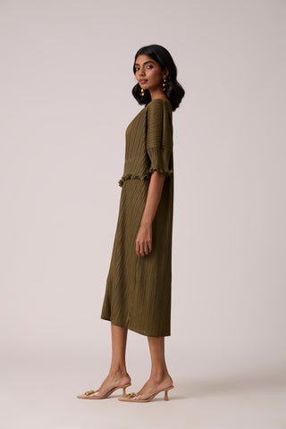 Lisette Dress - Olive Green