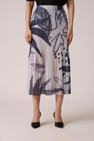 Livia Print Skirt - Monochrome