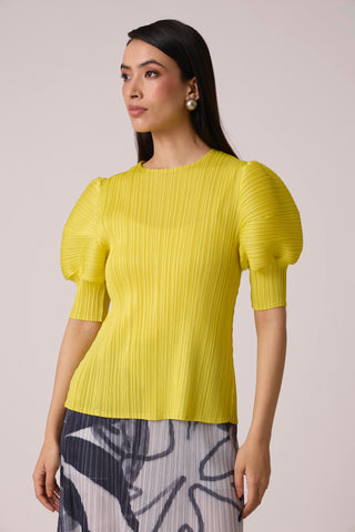 Delphine Top - Lemon Yellow