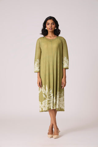 Michel Print Dress - Tea Green