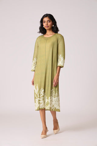 Michel Print Dress - Tea Green