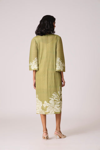 Michel Print Dress - Tea Green