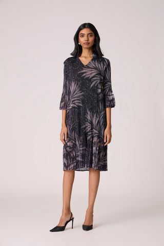 Reene Print Dress - Black