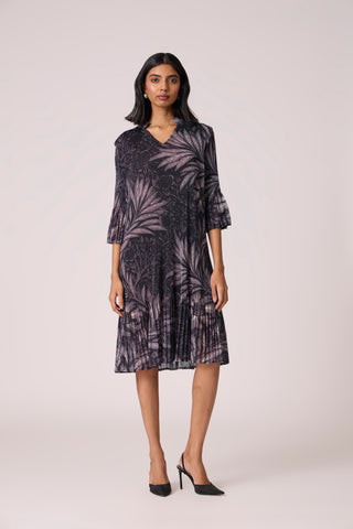 Reene Print Dress - Black