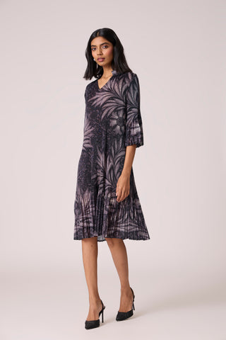 Reene Print Dress - Black