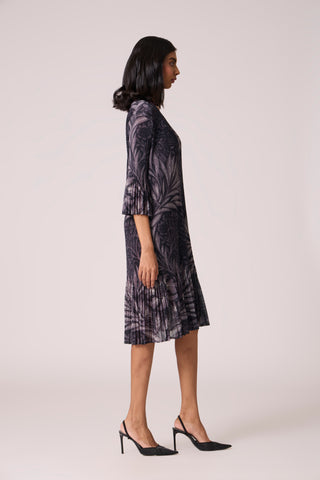 Reene Print Dress - Black