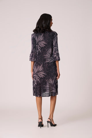 Reene Print Dress - Black