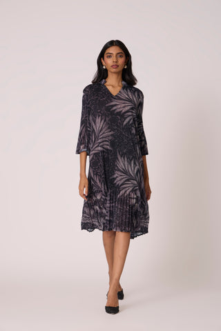 Reene Print Dress - Black