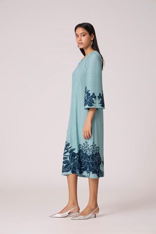 Michel Print Dress - Sky Blue