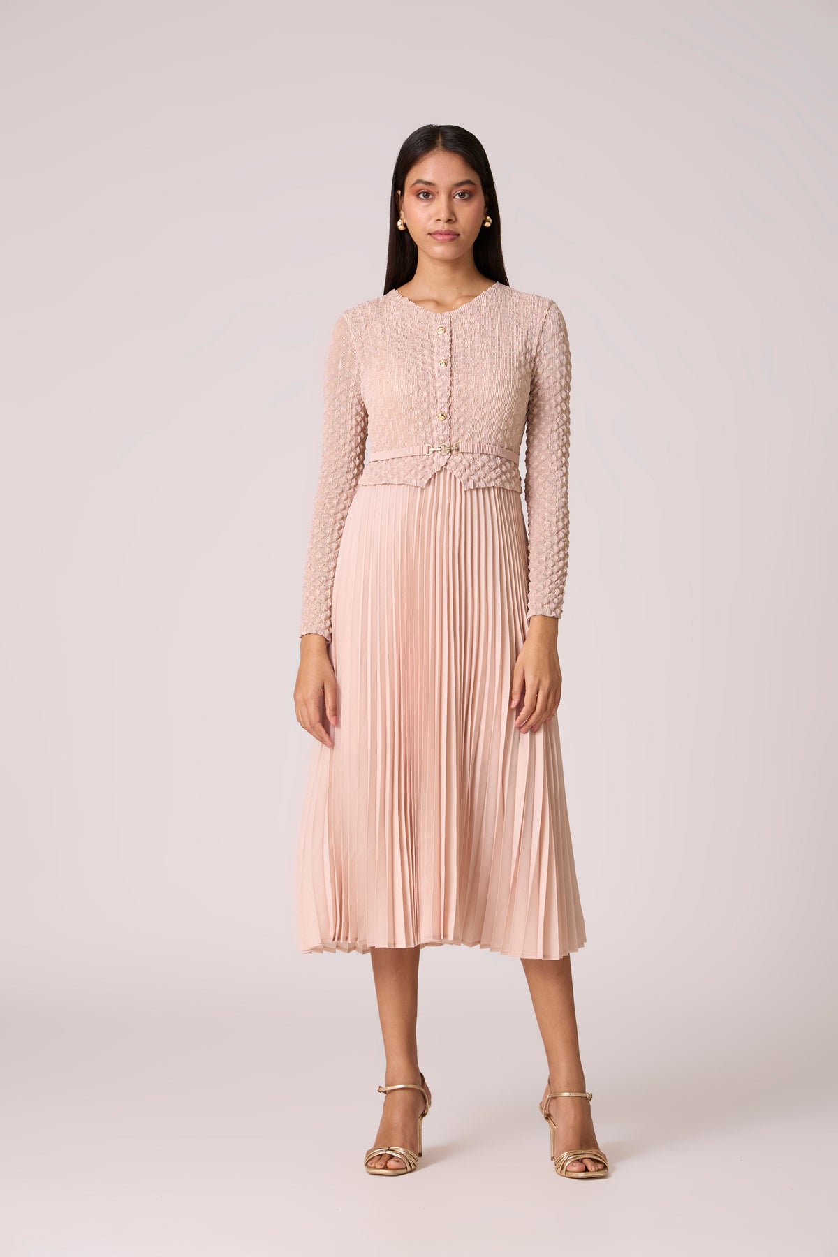 Laurel Crush Dress - Blush Pink
