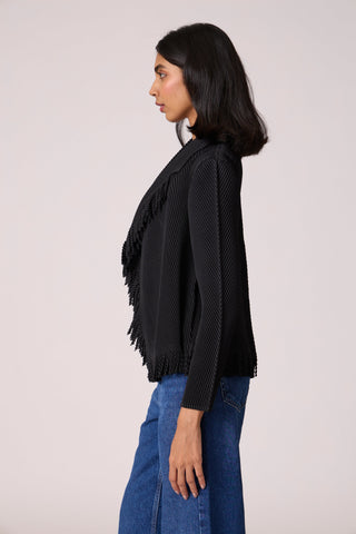 Emilia Fringe Overlay - Black