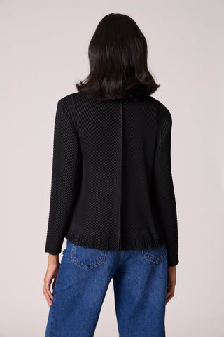 Emilia Fringe Overlay - Black