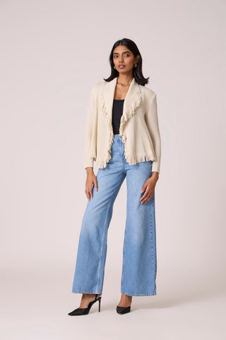 Emilia Fringe Overlay - Ivory