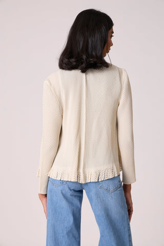 Emilia Fringe Overlay - Ivory