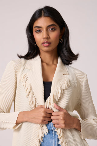 Emilia Fringe Overlay - Ivory