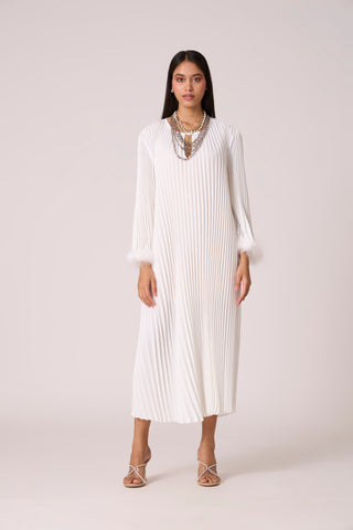 Cayla Kaftan Dress - White