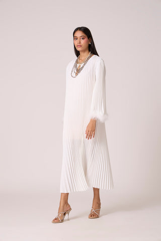 Cayla Kaftan Dress - White