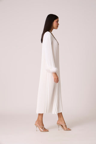 Cayla Kaftan Dress - White