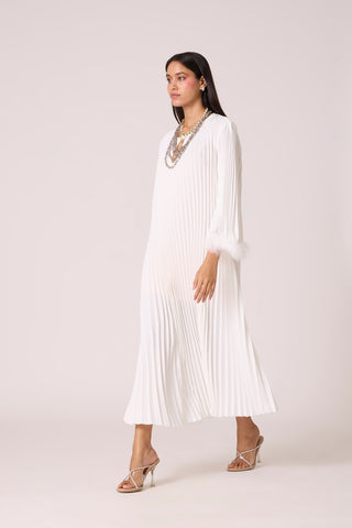 Cayla Kaftan Dress - White