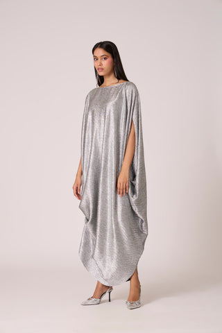 Ophelia Dress - Textured Metallic Silver