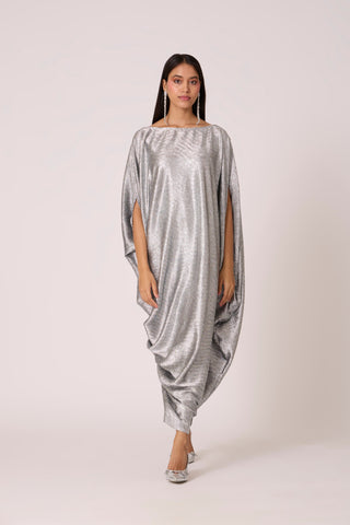 Ophelia Dress - Textured Metallic Silver