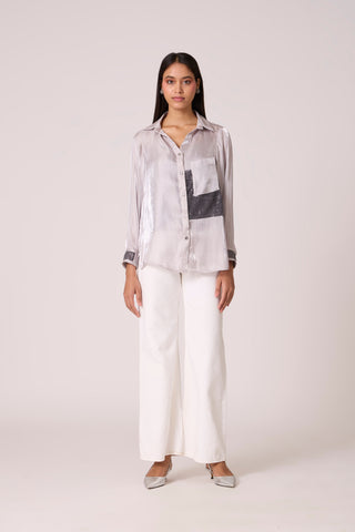 Ellis Organza Shirt - Mercury Grey