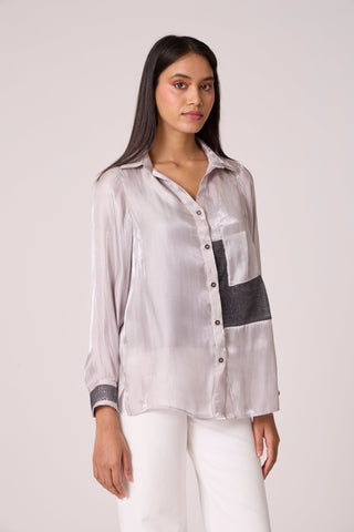 Ellis Organza Shirt - Mercury Grey