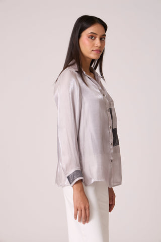 Ellis Organza Shirt - Mercury Grey