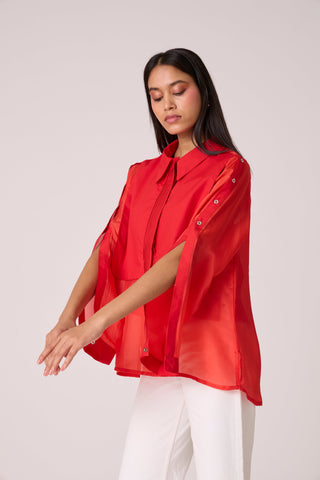 Layla Shirt - Scarlet Red