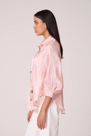 Camilla Applique Shirt - Crystal Rose