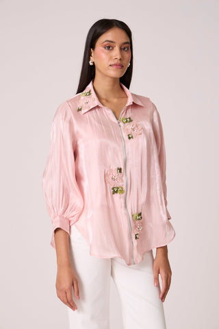 Camilla Applique Shirt - Crystal Rose