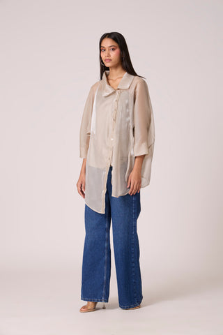 Niobe Organza Shirt - Oyster