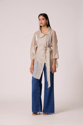 Niobe Organza Shirt - Oyster