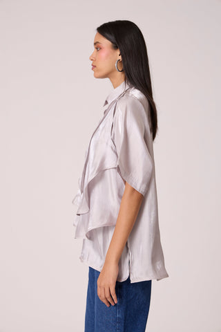 Anais Organza Shirt - Mercury Grey