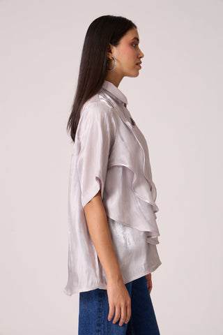 Anais Organza Shirt - Mercury Grey