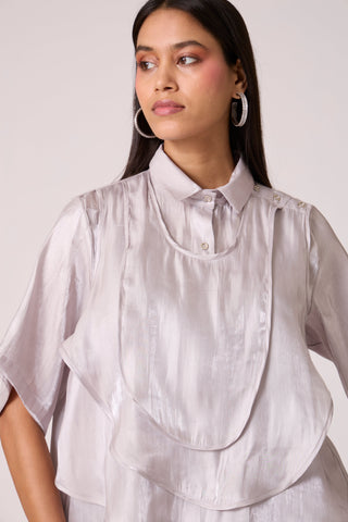 Anais Organza Shirt - Mercury Grey