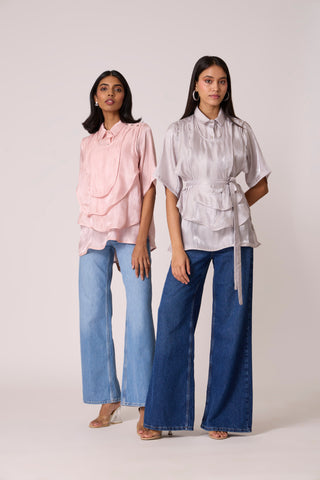 Anais Organza Shirt - Crystal Rose