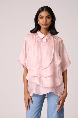 Anais Organza Shirt - Crystal Rose