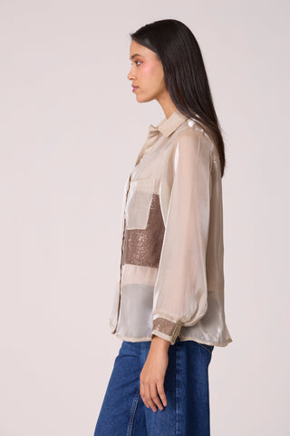 Ellis Organza Shirt - Oyster