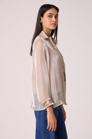 Ellis Organza Shirt - Oyster