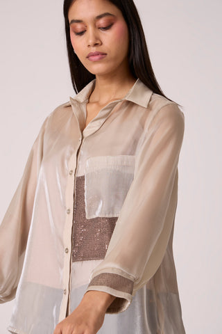 Ellis Organza Shirt - Oyster