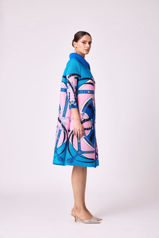 Rory Print Dress - Blue