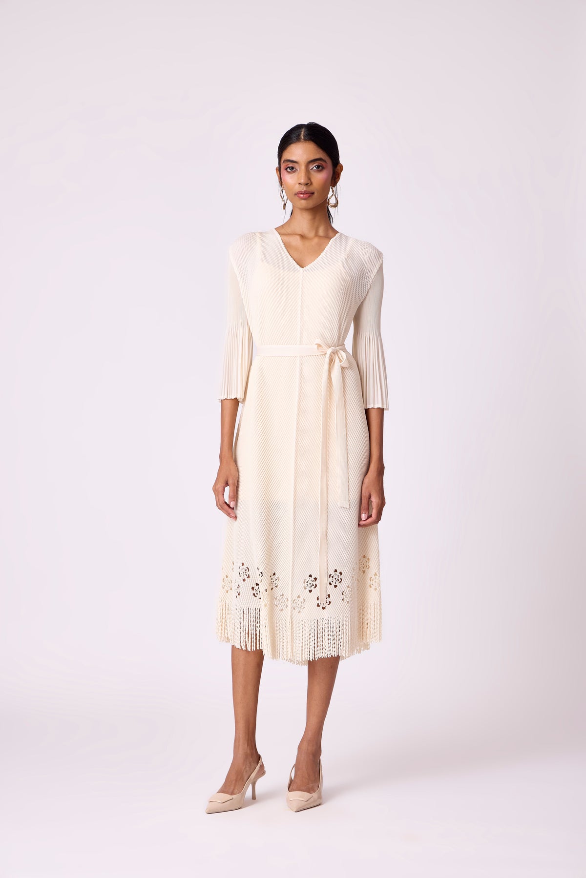 Mila Cutwork Dress - Ivory