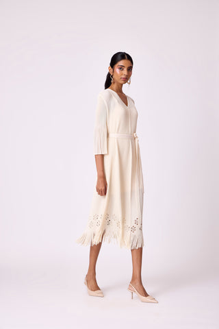 Mila Cutwork Dress - Ivory