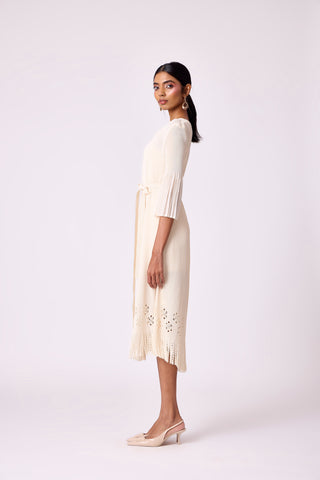 Mila Cutwork Dress - Ivory