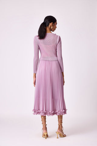 Elanor Ruffle Dress - Onion Pink