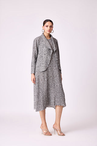 Carina Overlay Dress - Grey