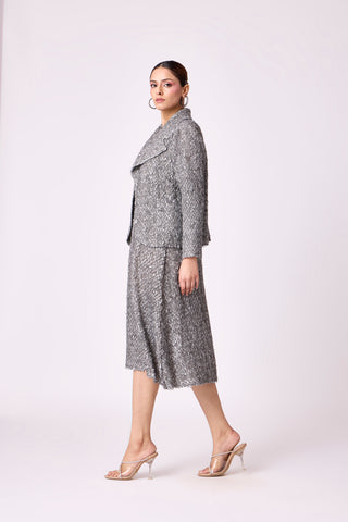 Carina Overlay Dress - Grey